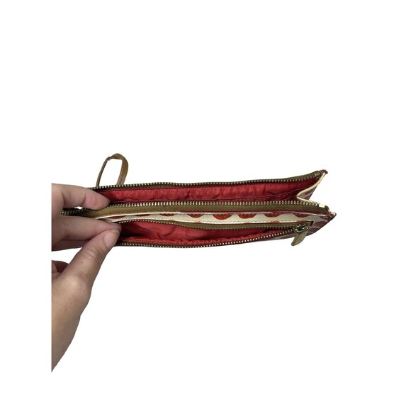 Coach wallet wristlet White with Red Poka Dots Zipper - Picture 4 of 14